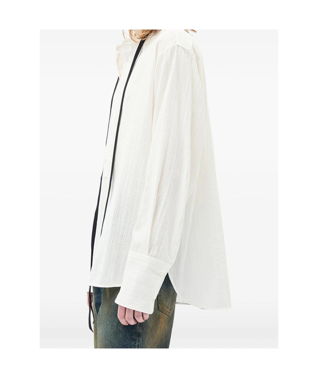 ANN DEMEULEMEESTER Белая хлопковая классическая рубашка, фото 2