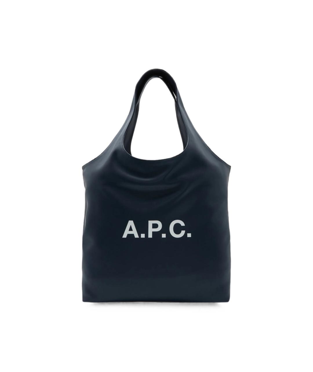 A.P.C. Синяя синтетическая сумка тоут, фото 1