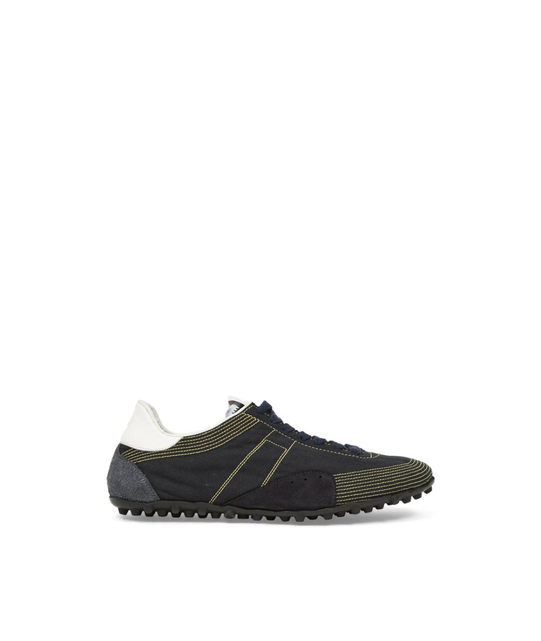 MAISON MARGIELA Синие текстильные низкие кроссовки / кеды, фото 1