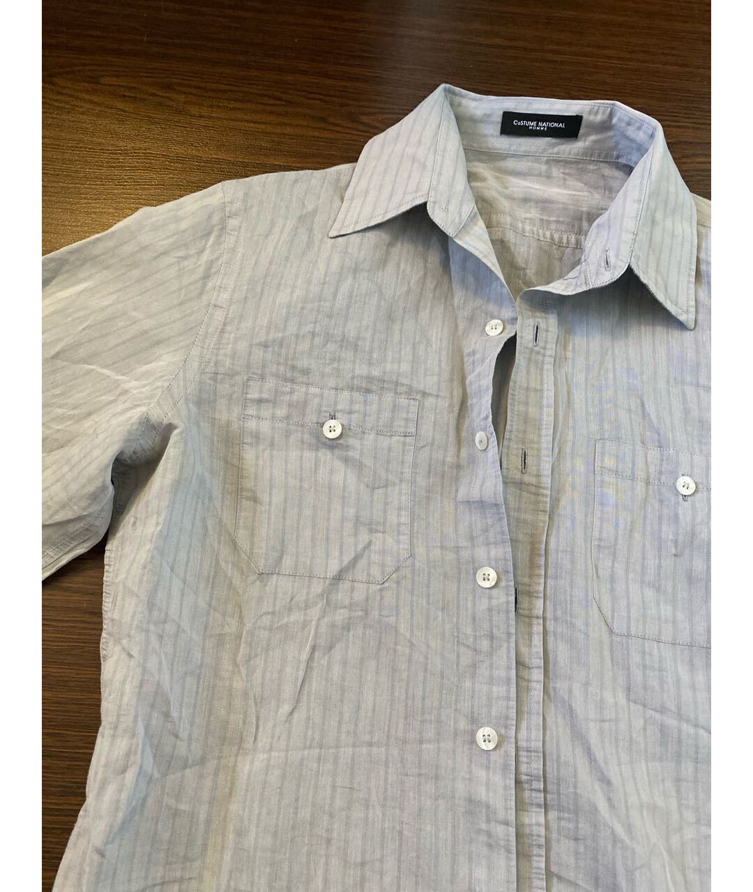 COSTUME NATIONAL Голубая хлопковая кэжуал рубашка, фото 8
