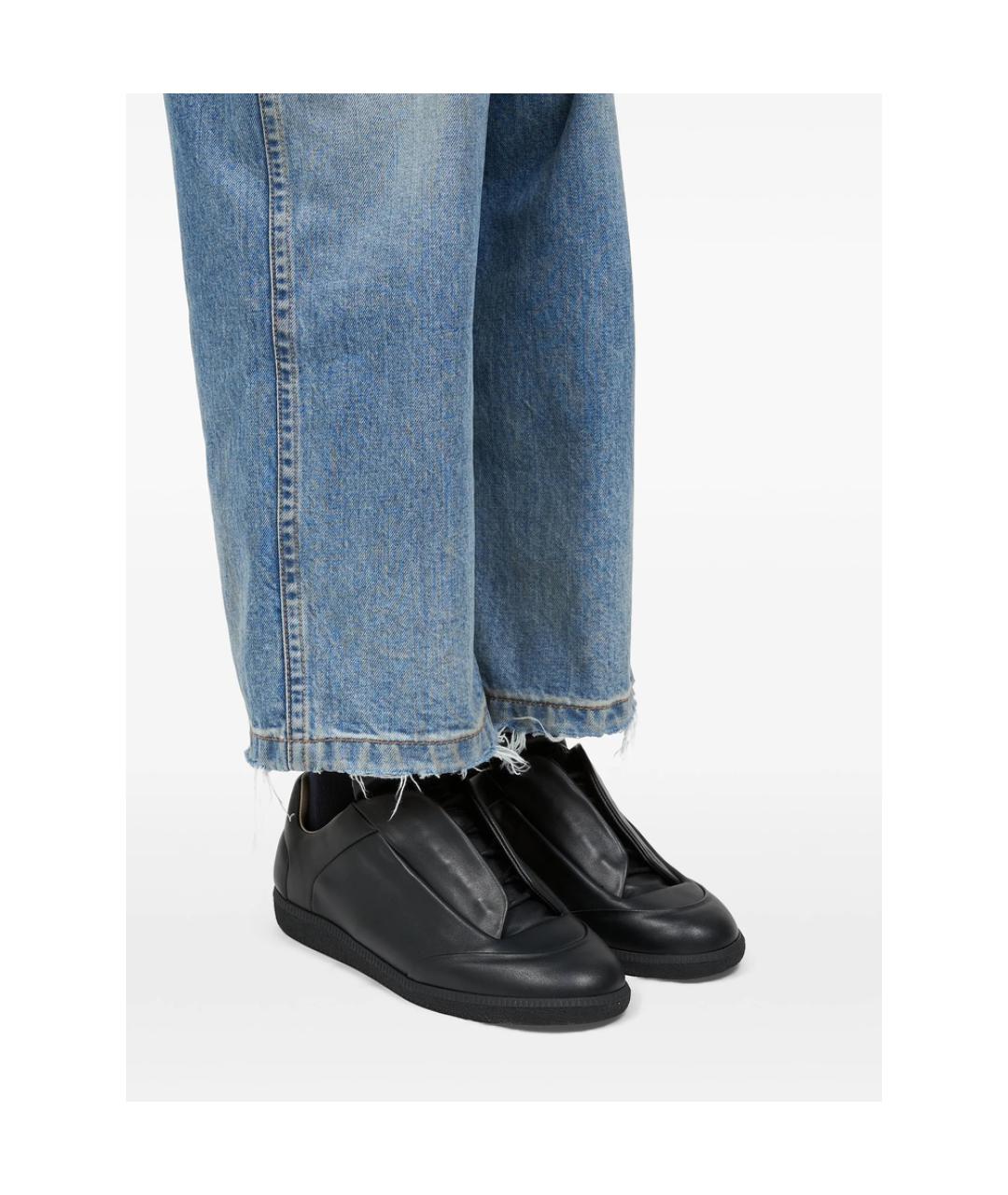 MAISON MARGIELA Черные кожаные слипоны, фото 6