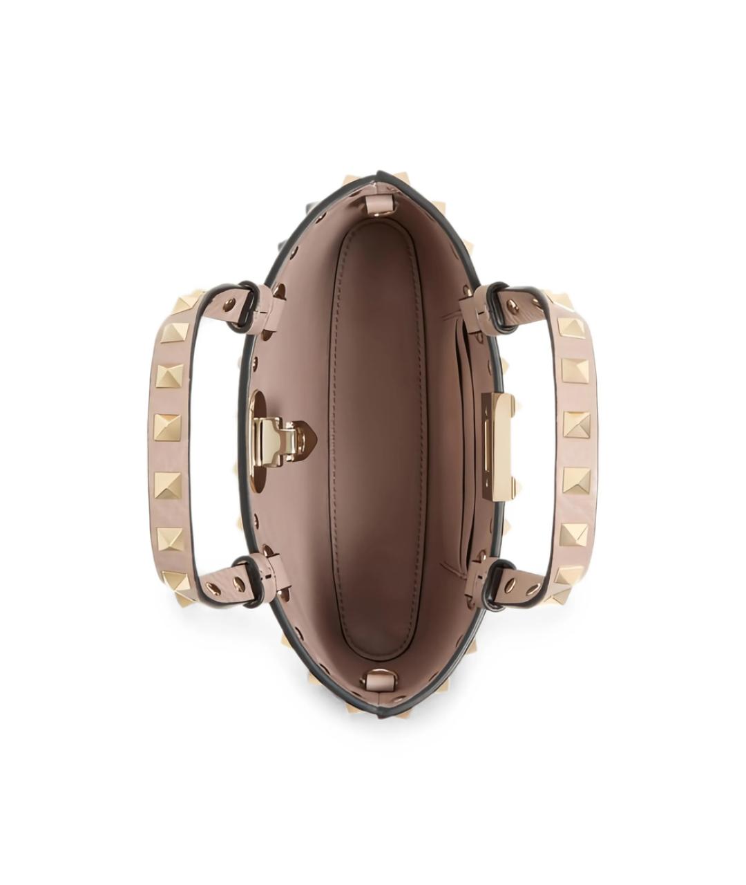 VALENTINO Розовая кожаная сумка тоут, фото 4
