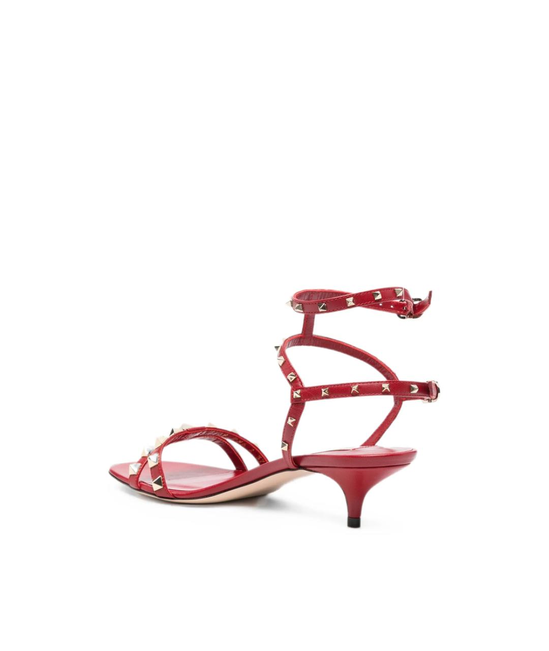 VALENTINO Красные кожаные босоножки, фото 2