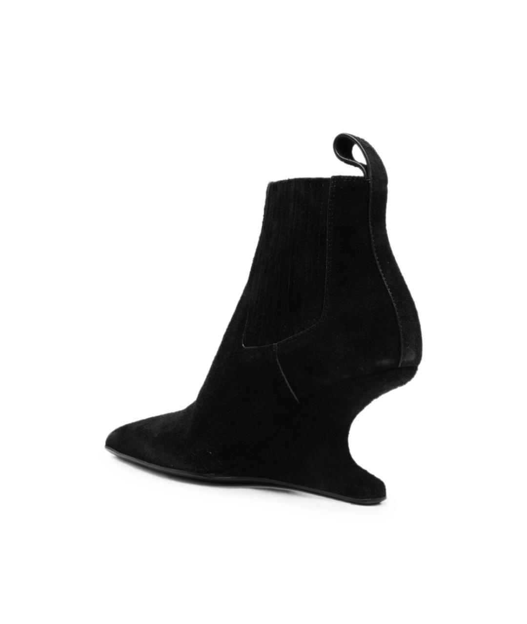 RICK OWENS Черные замшевые ботильоны, фото 2