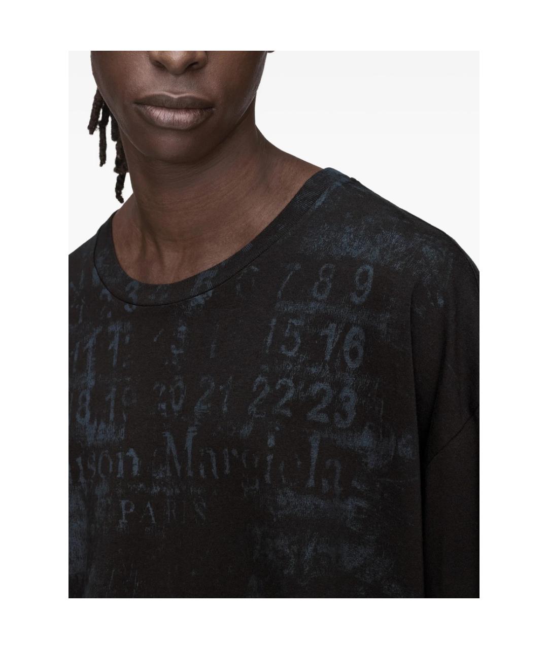 MAISON MARGIELA Черная хлопковая футболка, фото 3