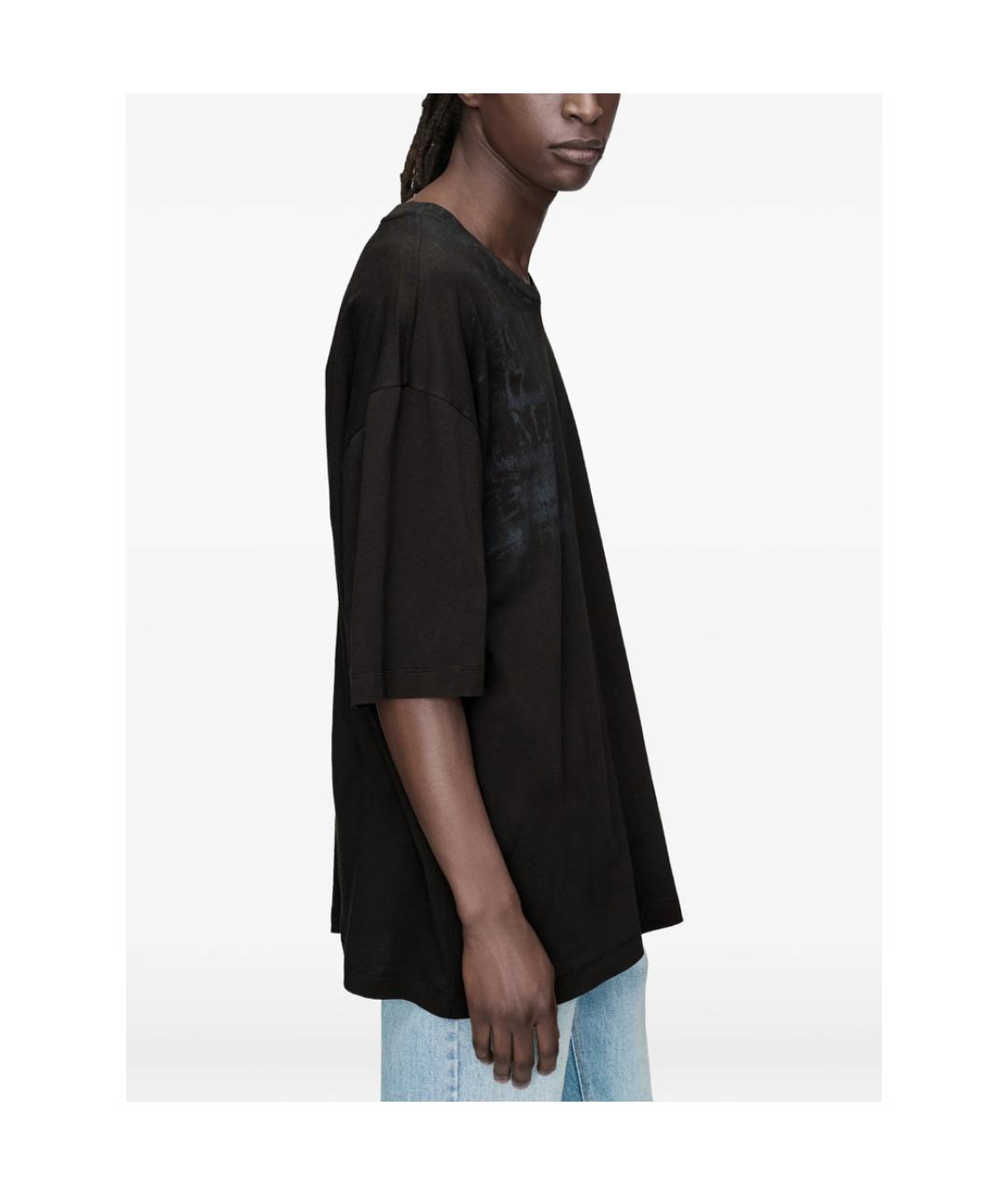 MAISON MARGIELA Черная хлопковая футболка, фото 2