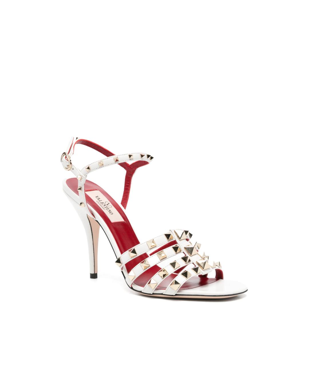 VALENTINO Белые кожаные босоножки, фото 2