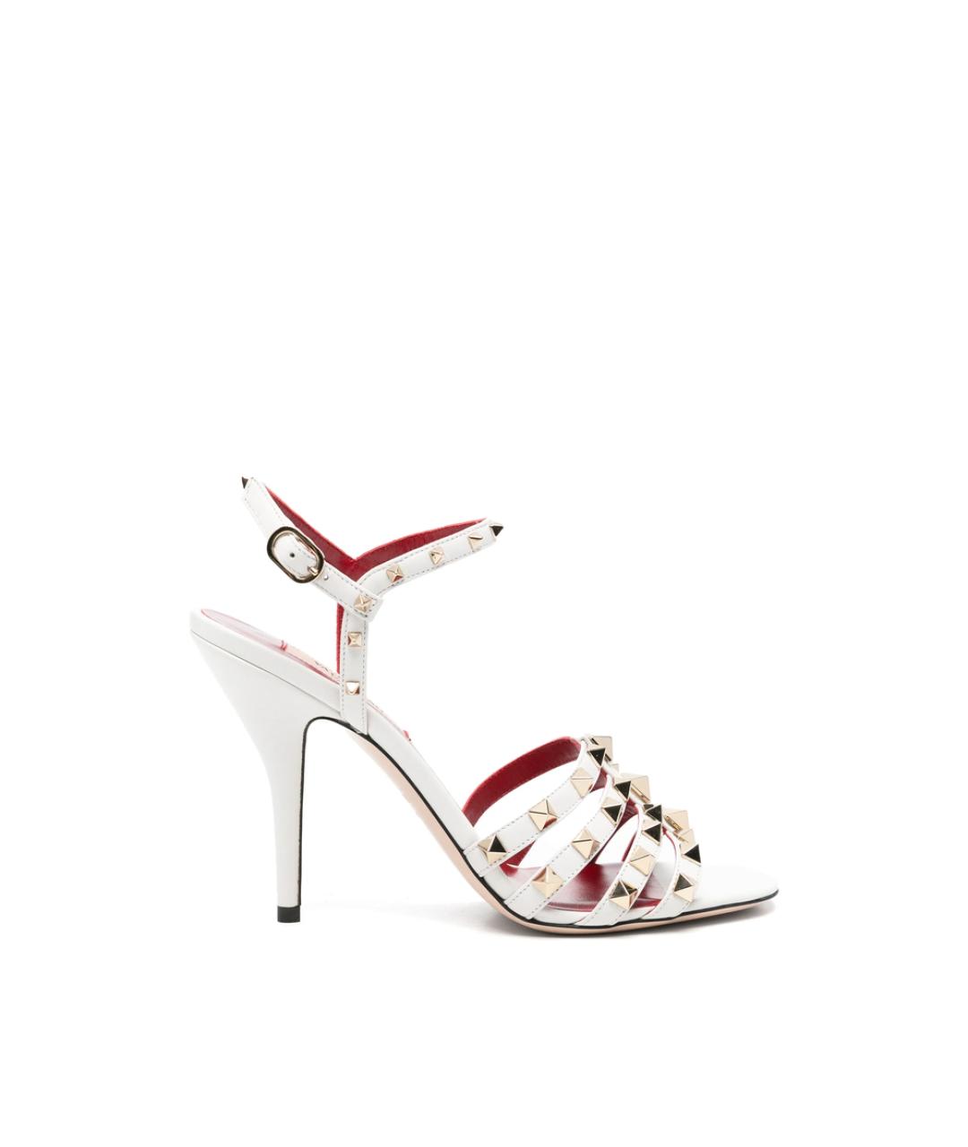 VALENTINO Белые кожаные босоножки, фото 1