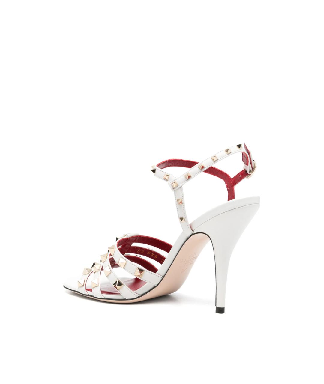 VALENTINO Белые кожаные босоножки, фото 3