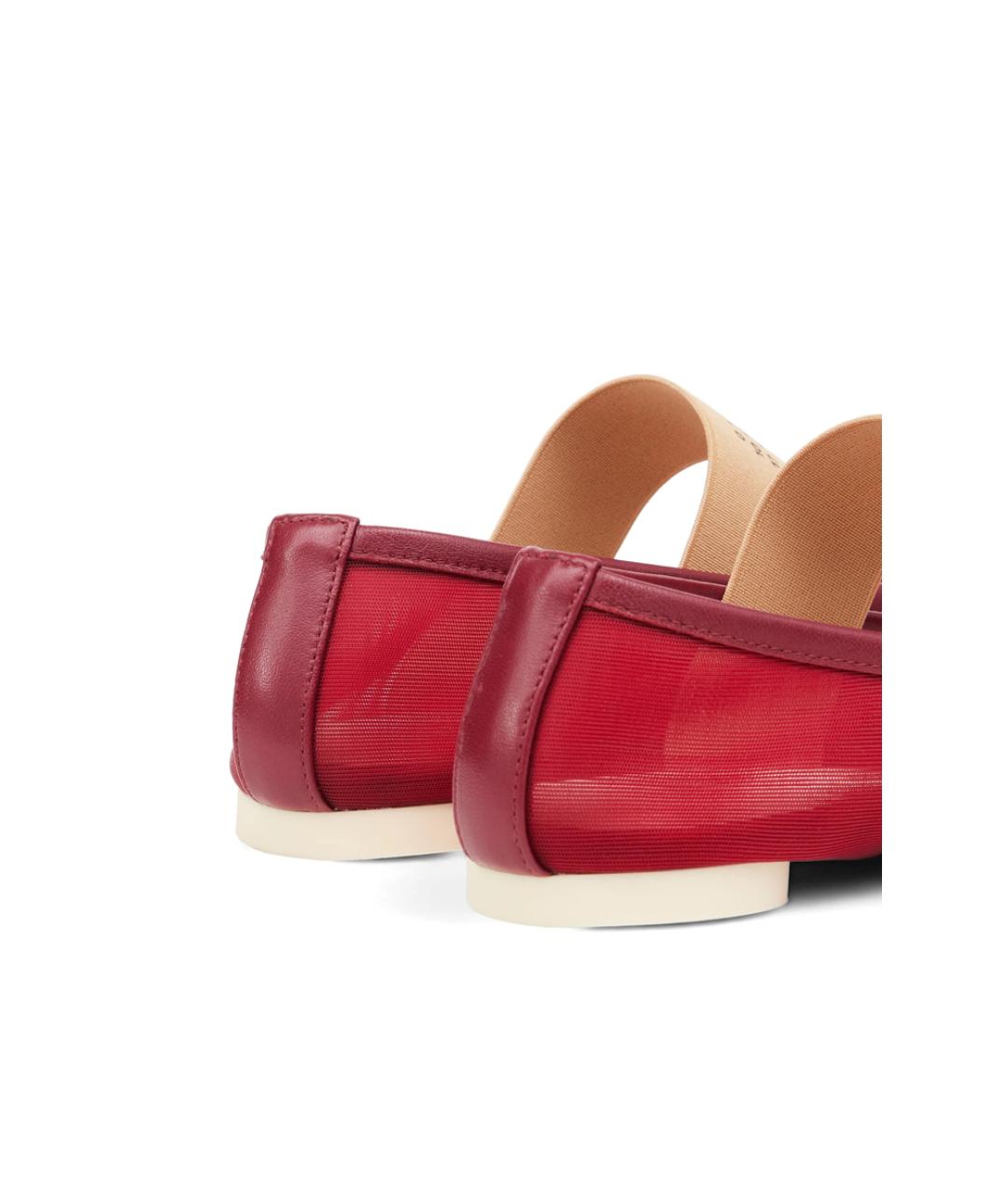 MM6 MAISON MARGIELA Красные синтетические балетки, фото 6