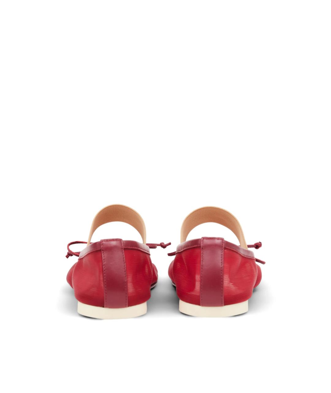 MM6 MAISON MARGIELA Красные синтетические балетки, фото 2