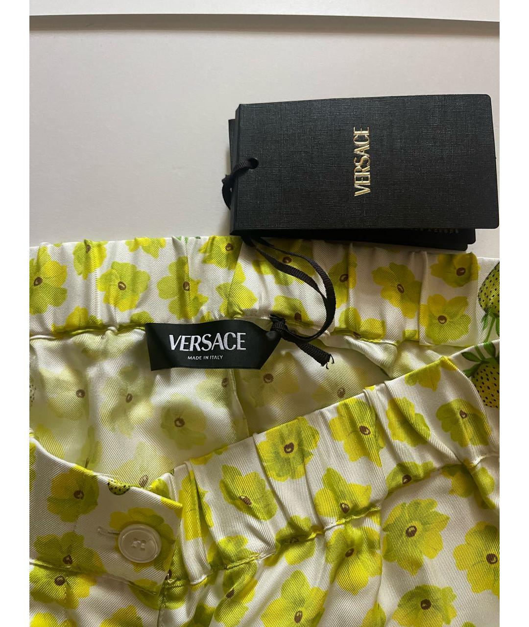 VERSACE Мульти шелковые шорты, фото 3