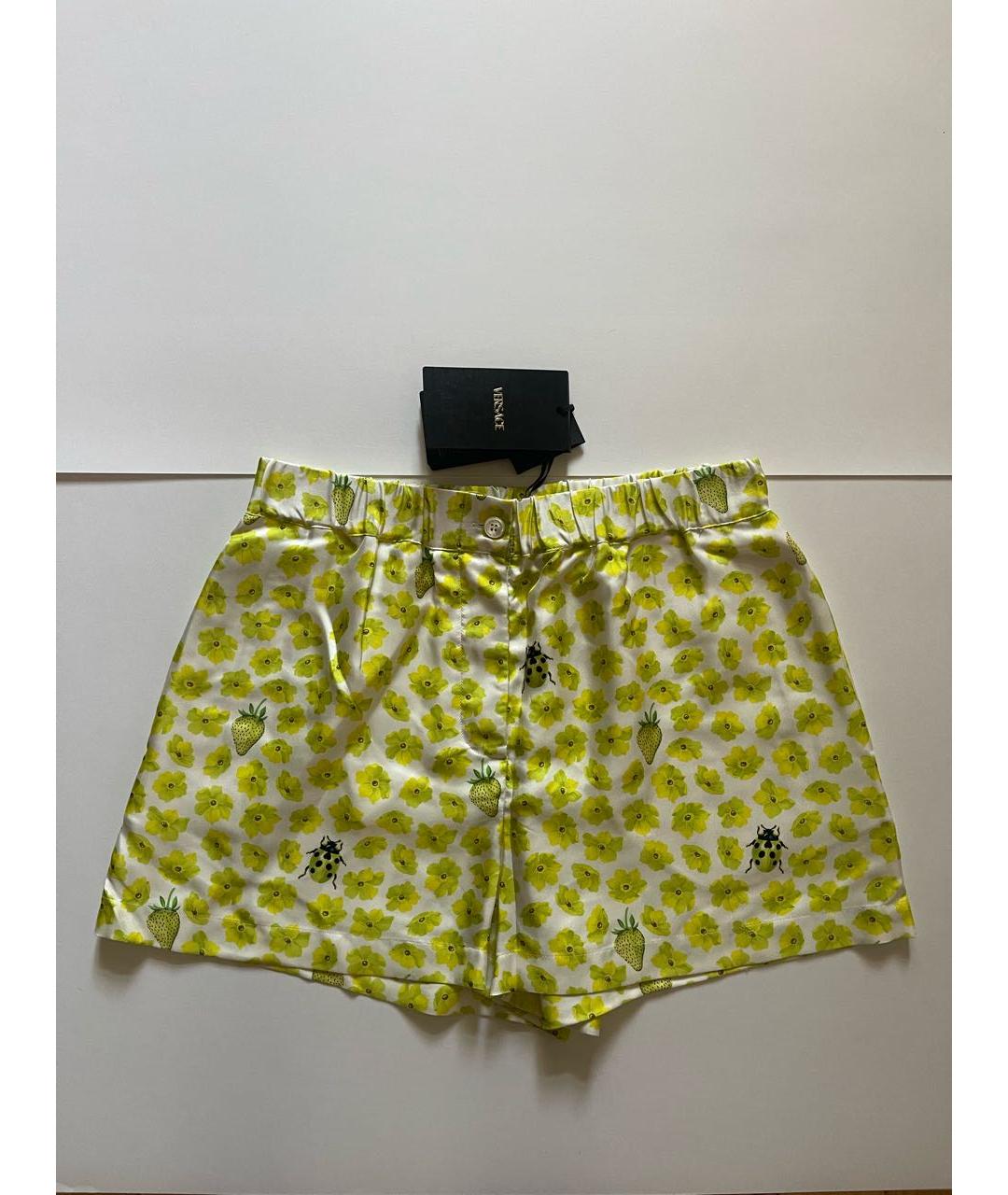 VERSACE Мульти шелковые шорты, фото 7