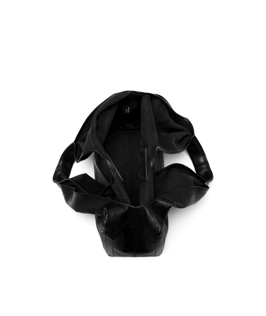 MAISON MARGIELA Черная кожаная сумка тоут, фото 5