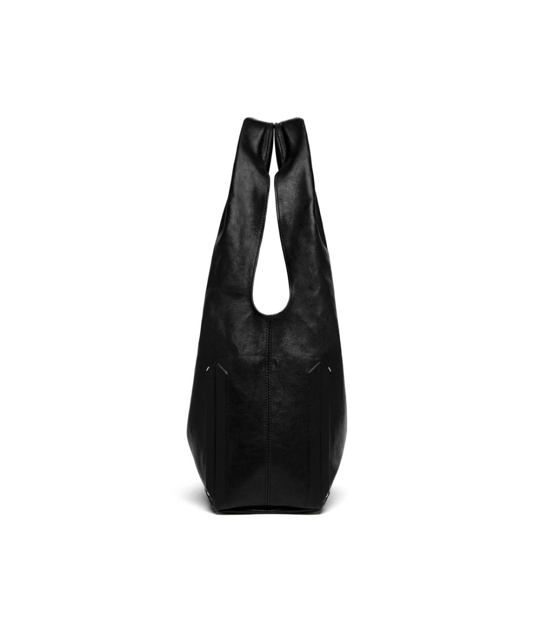 MAISON MARGIELA Черная кожаная сумка тоут, фото 2