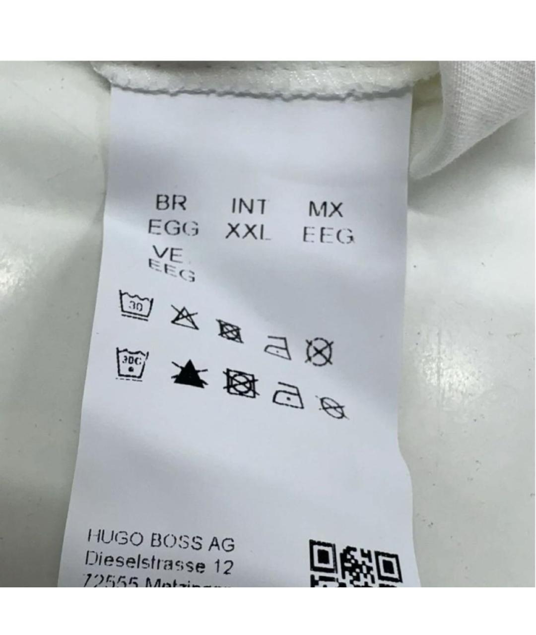 HUGO BOSS Белая хлопковая футболка, фото 4