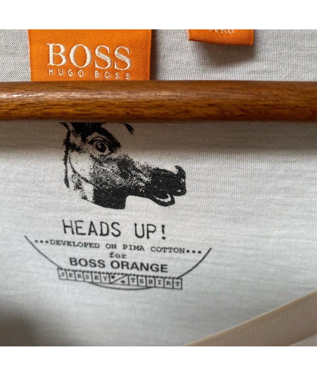 HUGO BOSS Белая хлопковая футболка, фото 5