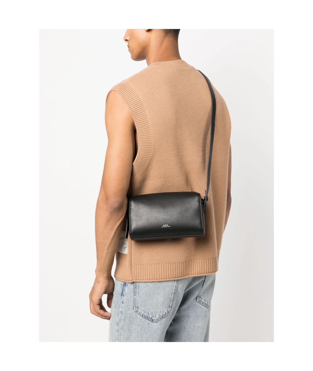 A.P.C. Черная сумка на плечо, фото 5