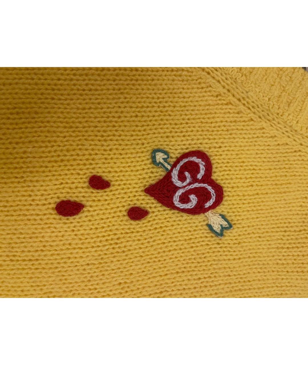 GUCCI Желтая шерстяная жилетка, фото 5