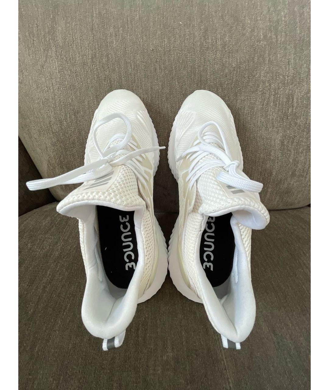 ADIDAS Белые синтетические высокие кроссовки / кеды, фото 3