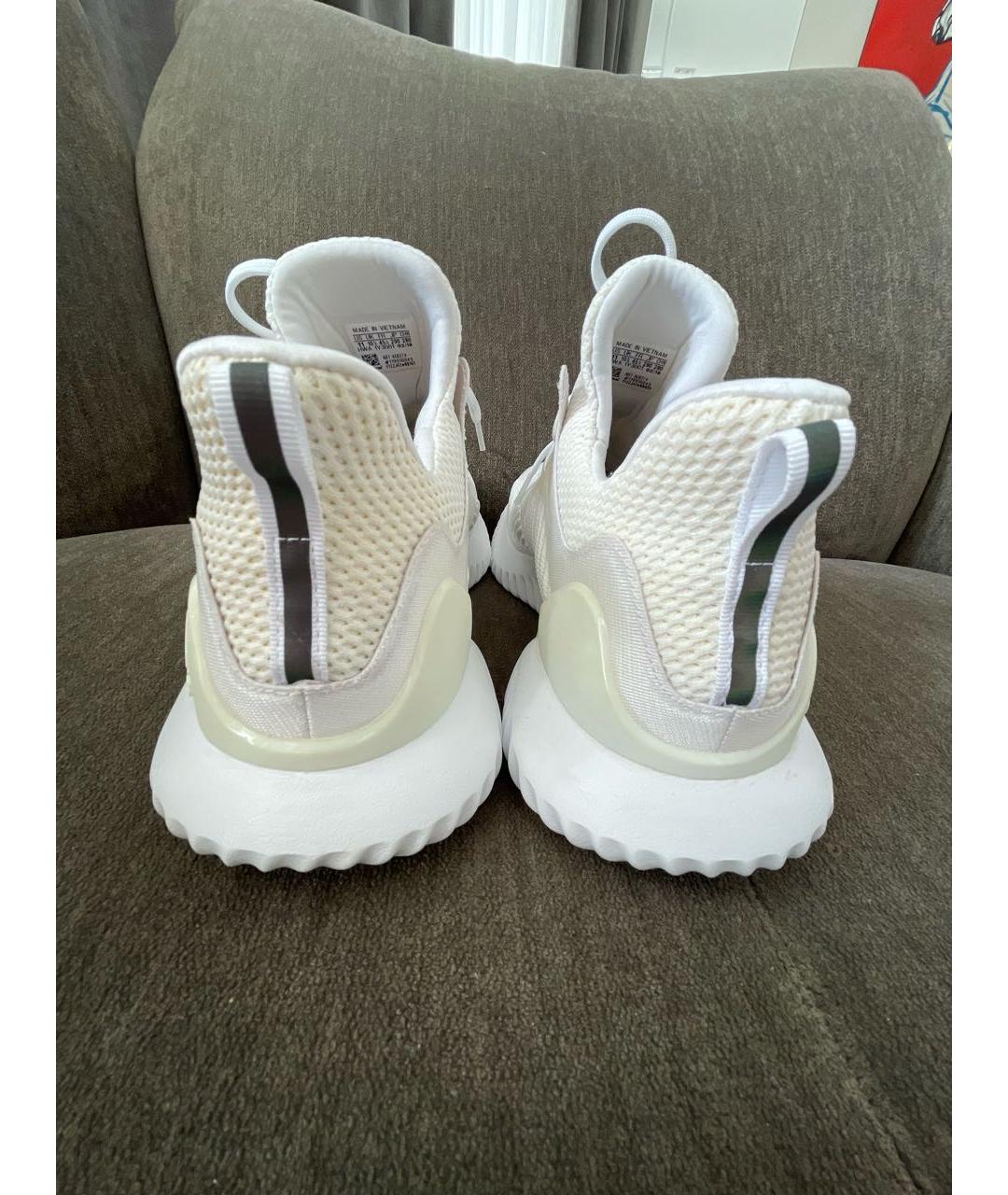 ADIDAS Белые синтетические высокие кроссовки / кеды, фото 4