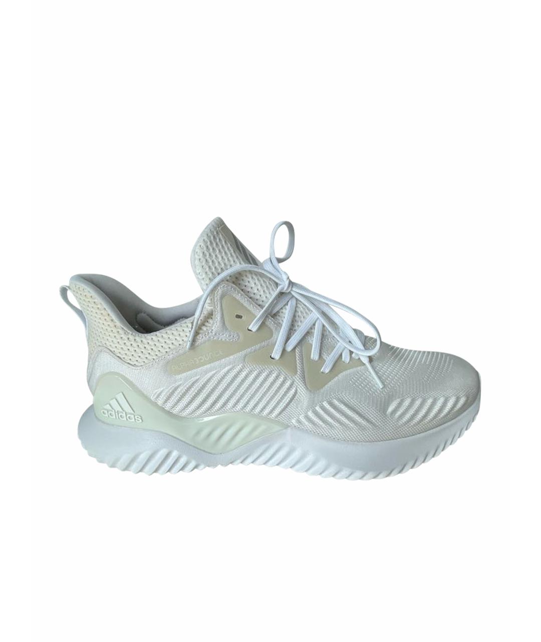 ADIDAS Белые синтетические высокие кроссовки / кеды, фото 1