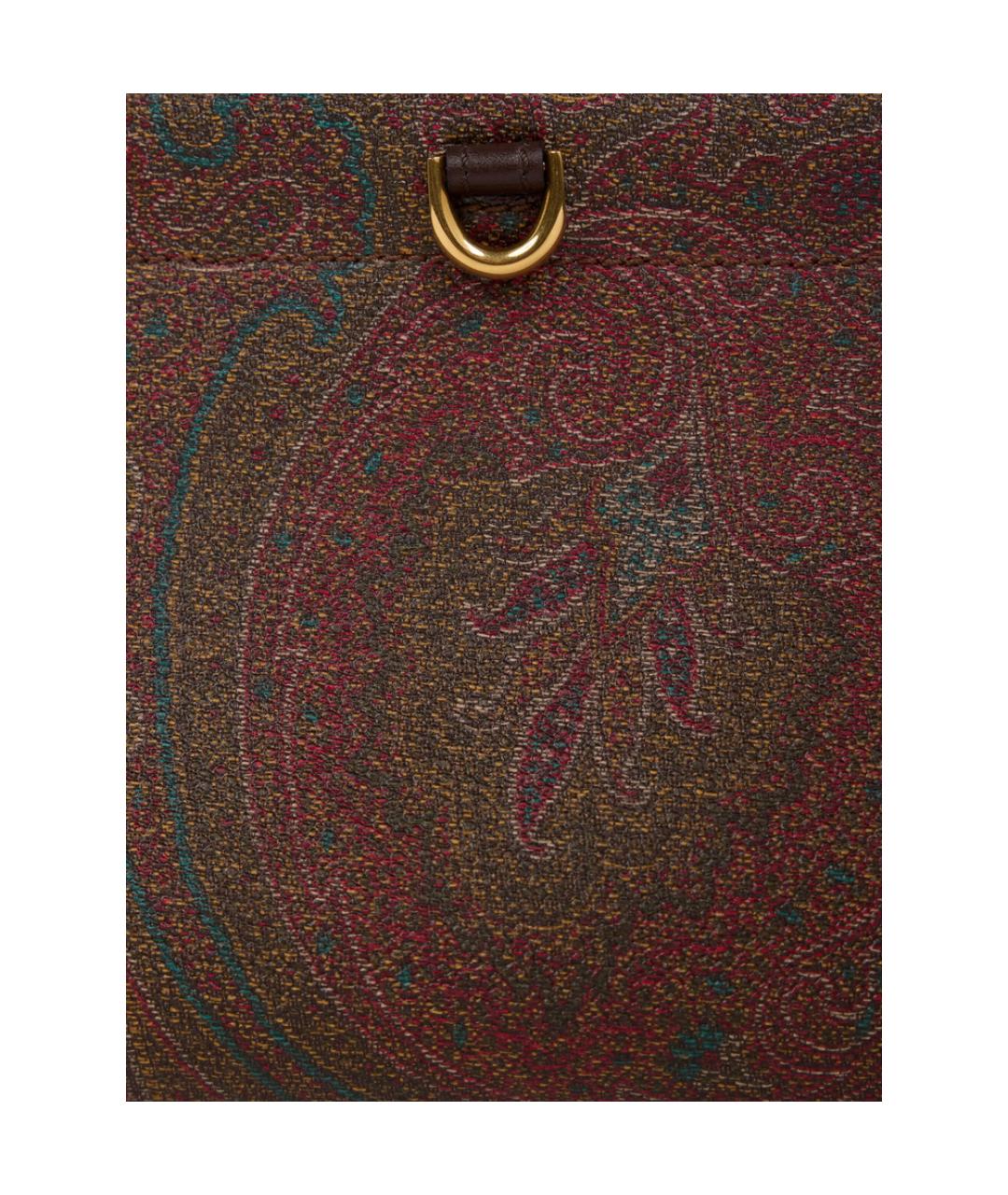 ETRO Коричневая кожаная сумка через плечо, фото 5