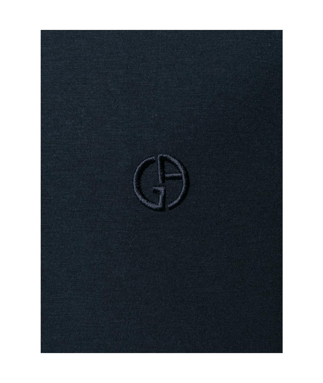 GIORGIO ARMANI Синяя вискозная футболка, фото 5