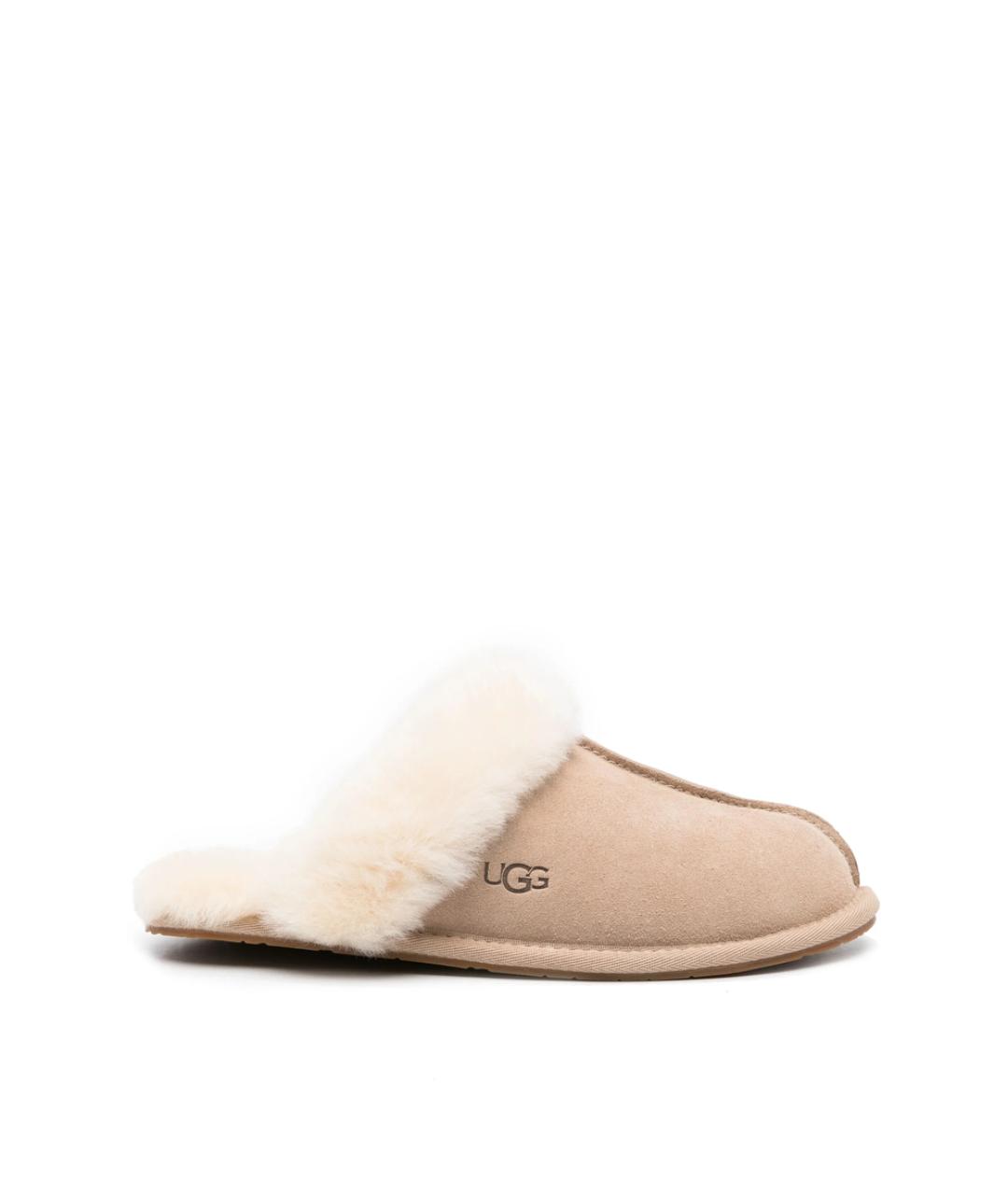 UGG Бежевые замшевые мюли, фото 1