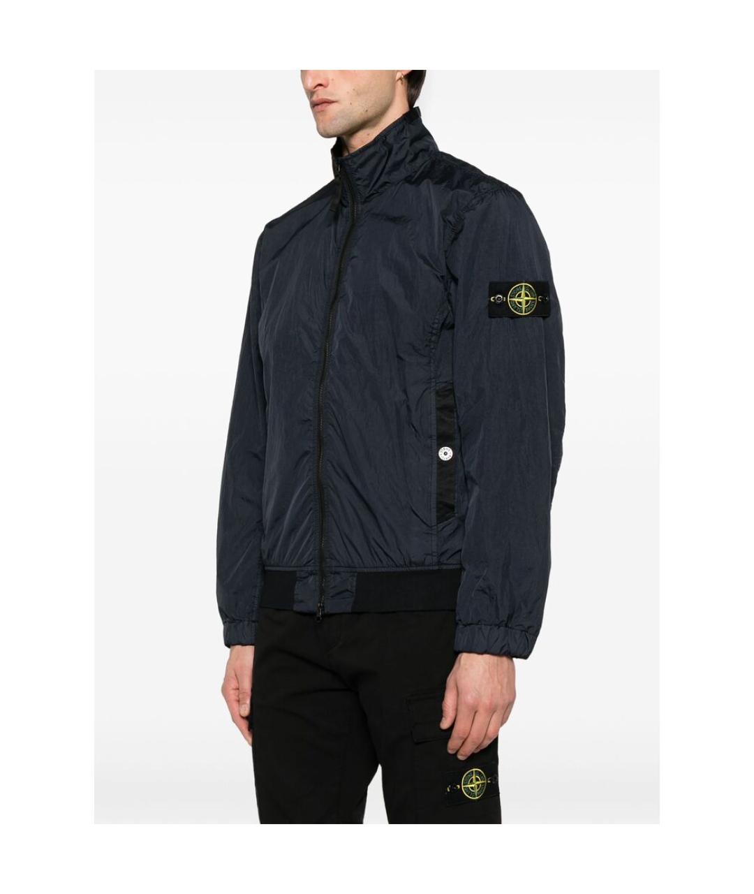 STONE ISLAND Темно-синяя полиамидовая куртка, фото 3