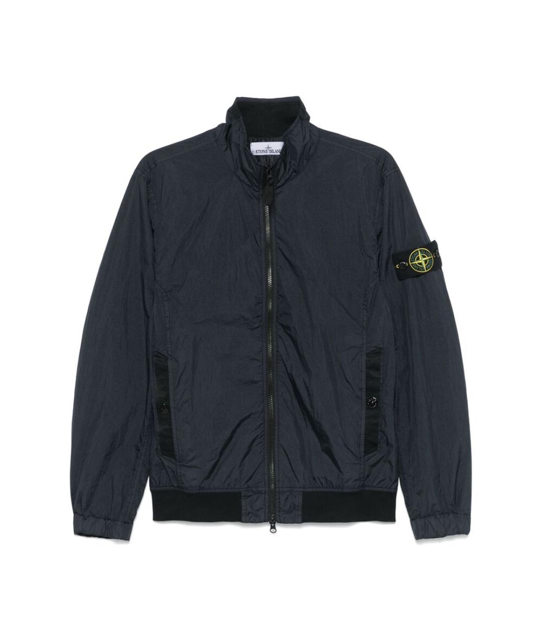 STONE ISLAND Темно-синяя полиамидовая куртка, фото 1