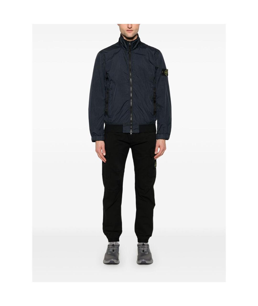 STONE ISLAND Темно-синяя полиамидовая куртка, фото 5