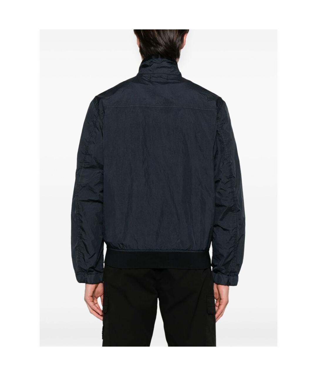 STONE ISLAND Темно-синяя полиамидовая куртка, фото 4