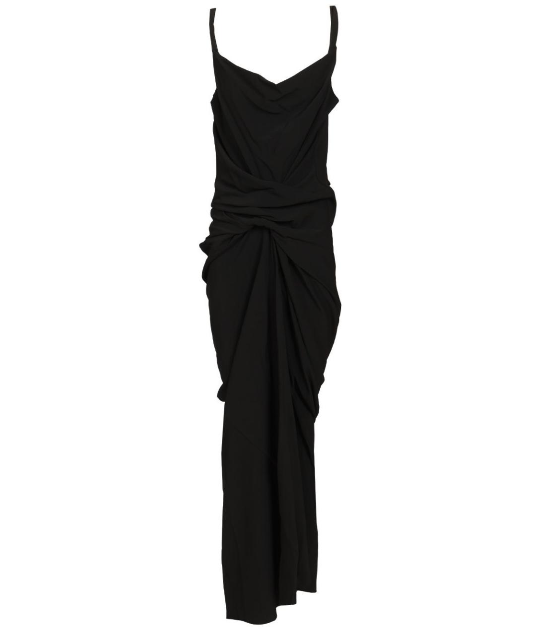RICK OWENS Черное вискозное коктейльное платье, фото 1