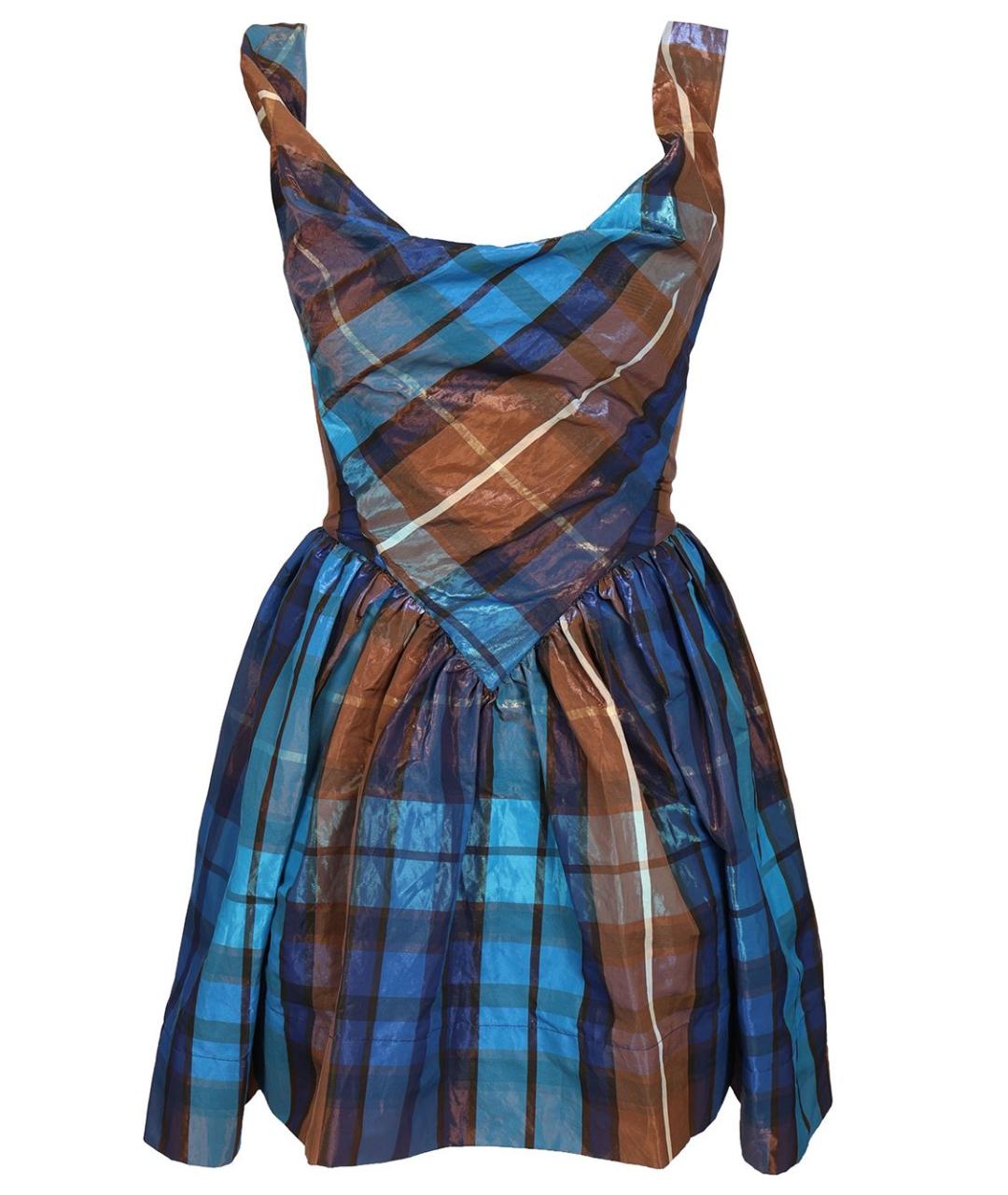 VIVIENNE WESTWOOD Синее полиэстеровое коктейльное платье, фото 1