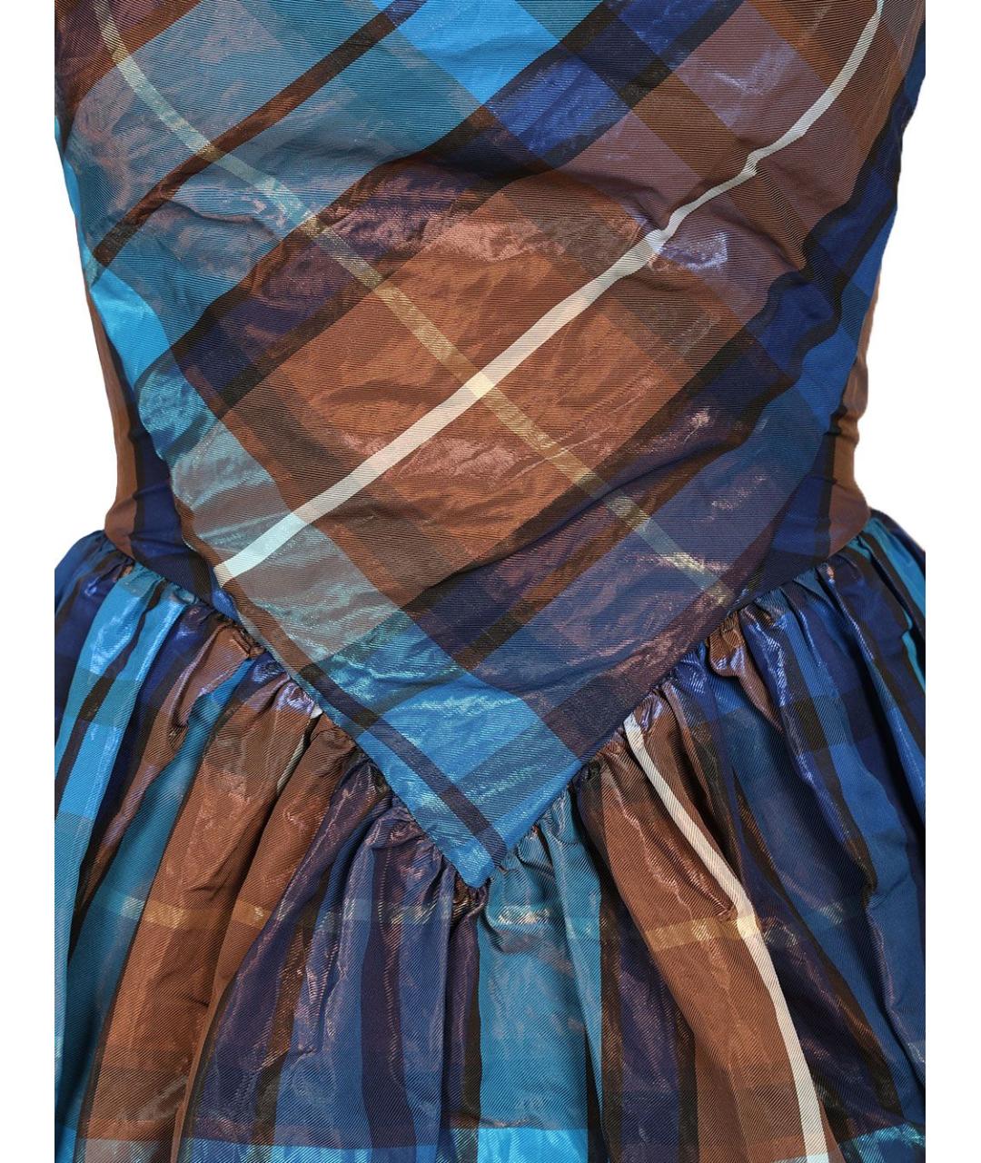 VIVIENNE WESTWOOD Синее полиэстеровое коктейльное платье, фото 4