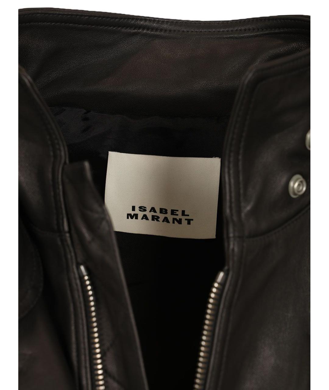 ISABEL MARANT Черная кожаная куртка, фото 4