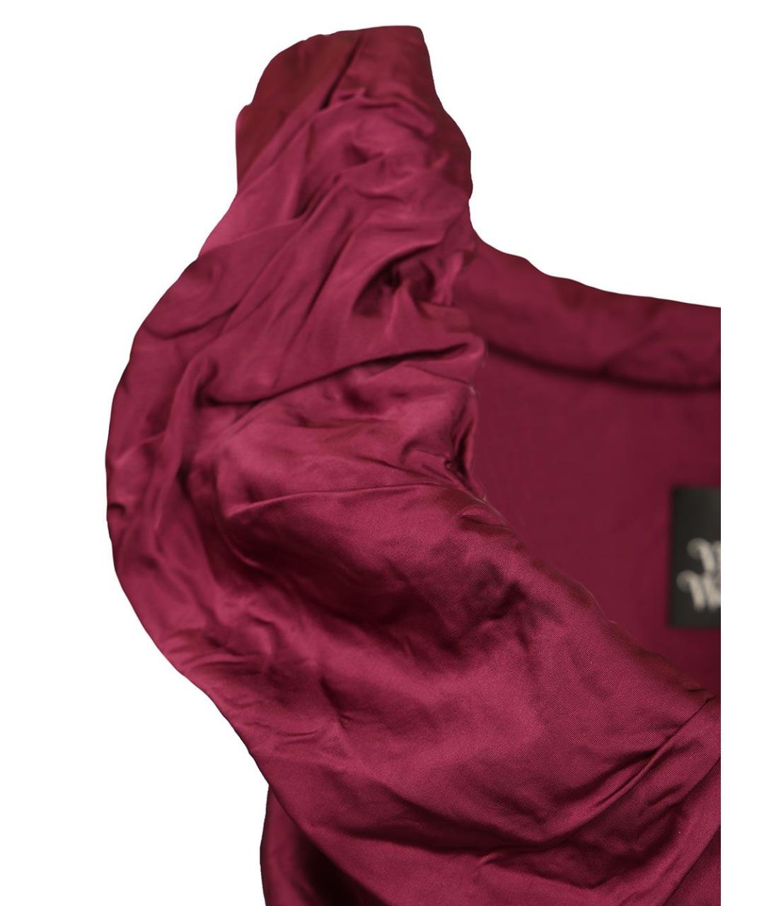 VIVIENNE WESTWOOD Бордовое вискозное вечернее платье, фото 4