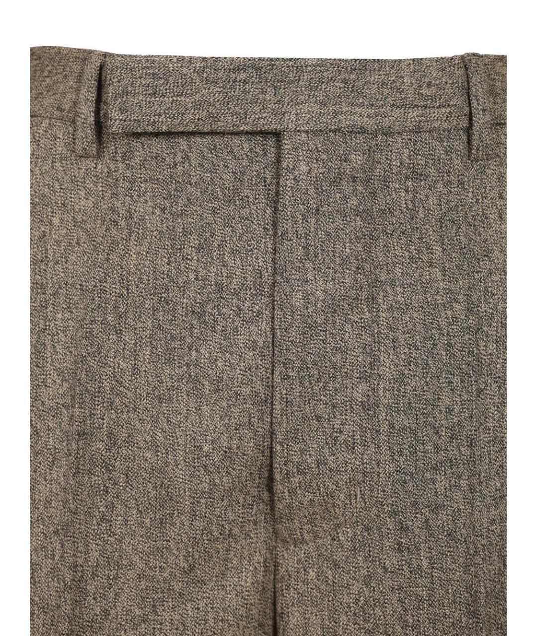 RICK OWENS Черные шерстяные прямые брюки, фото 4