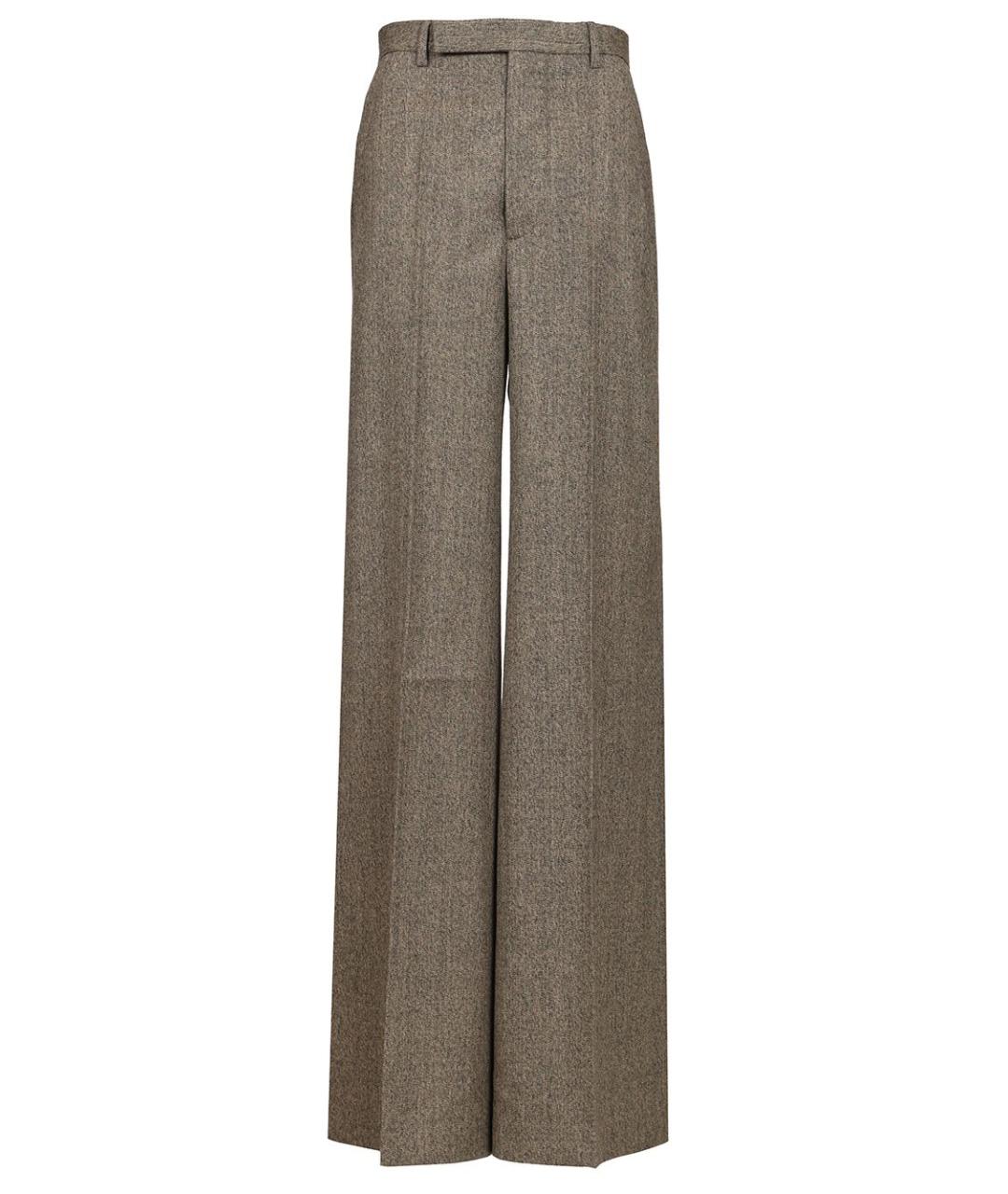 RICK OWENS Черные шерстяные прямые брюки, фото 1