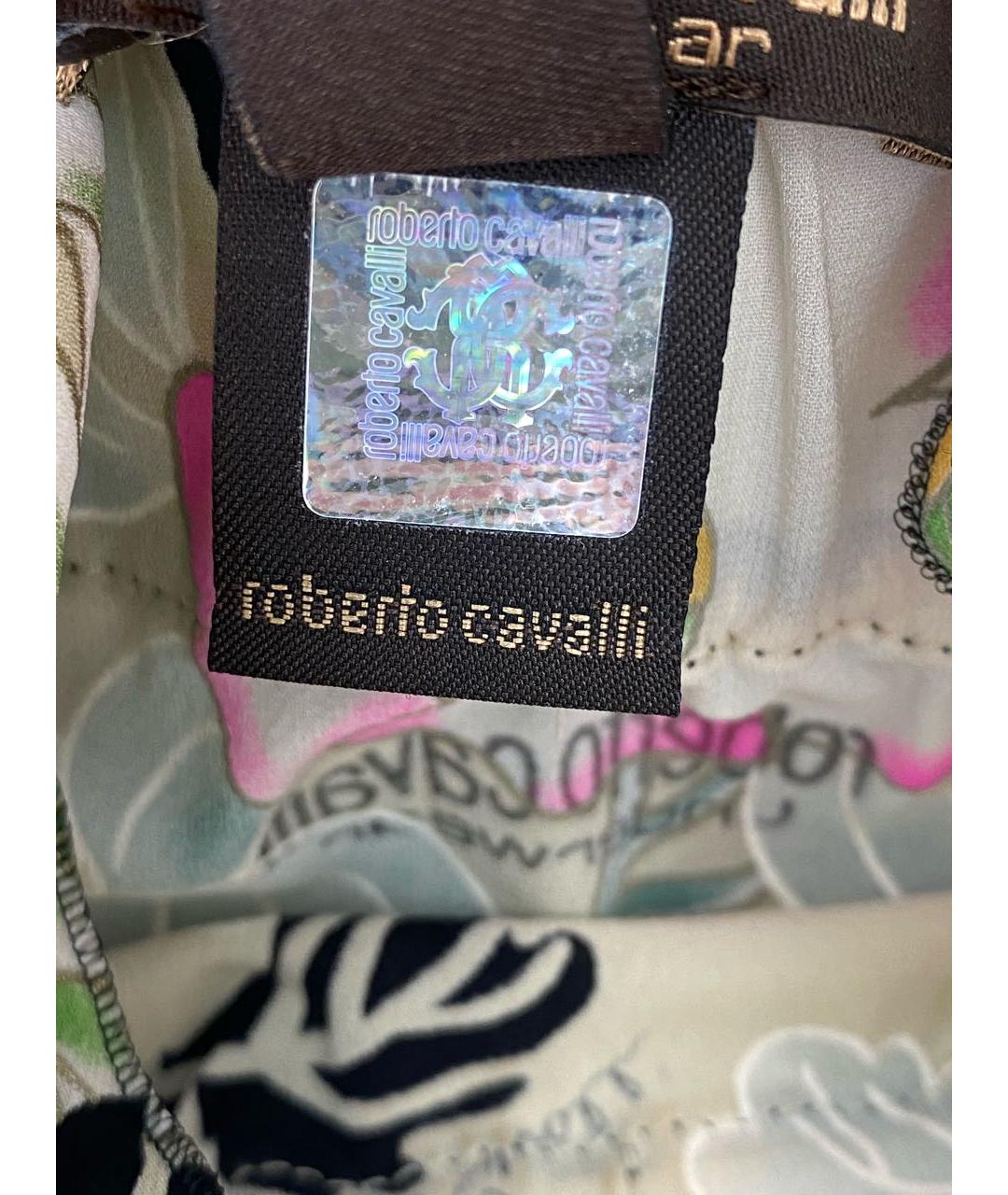ROBERTO CAVALLI Мульти шелковая майка, фото 6
