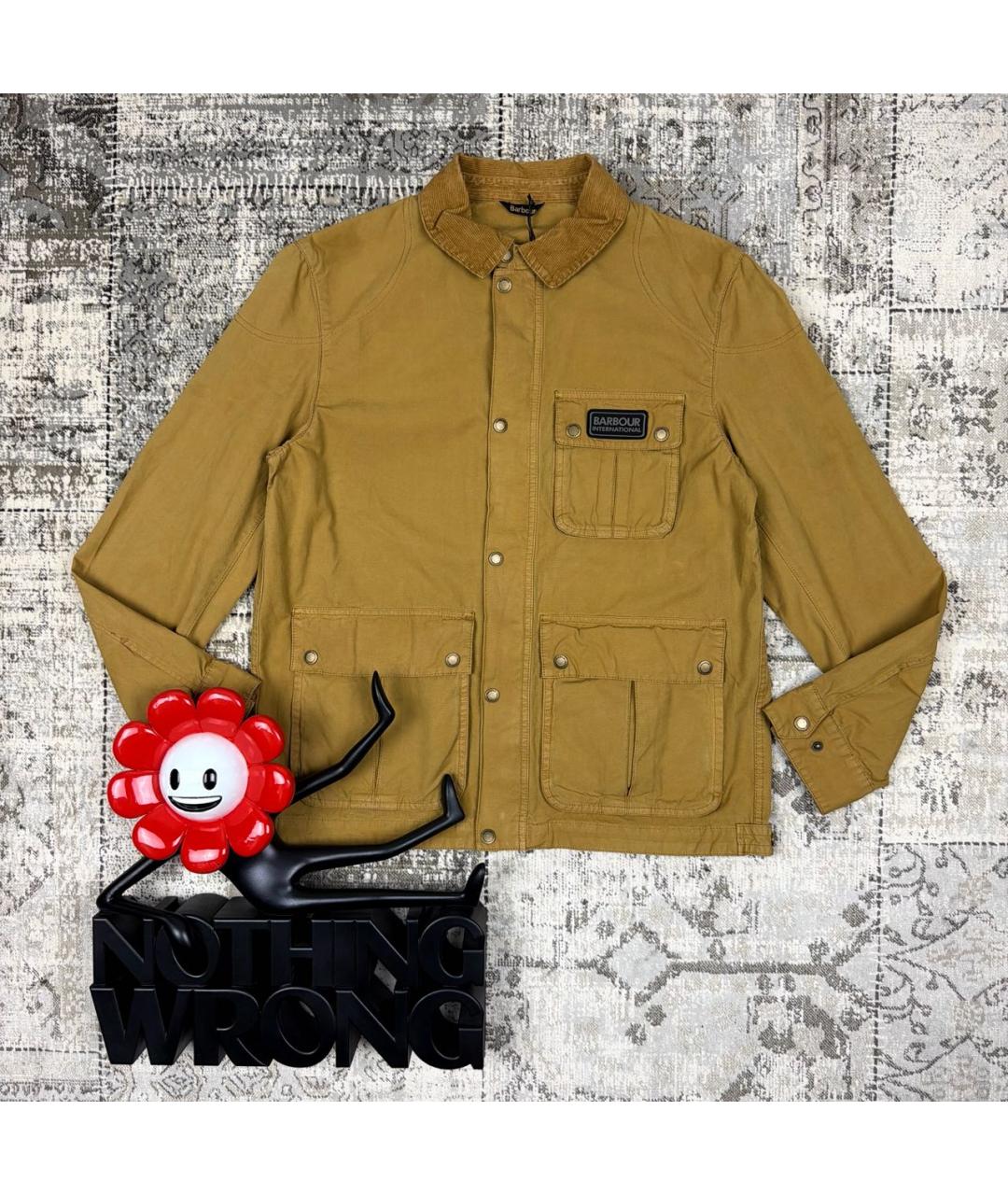 BARBOUR Горчичная хлопковая куртка, фото 8