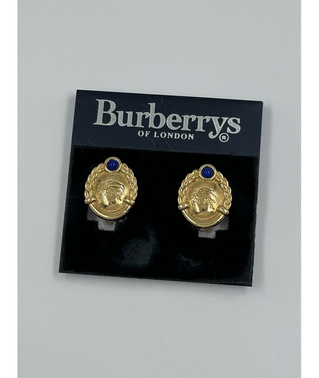 BURBERRY Золотые позолоченные клипсы, фото 2