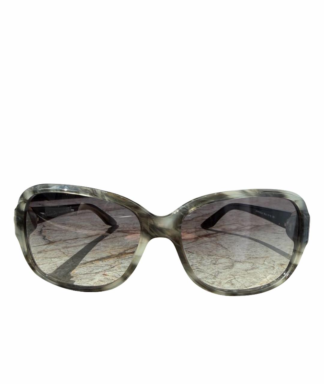 CHRISTIAN DIOR Серые пластиковые солнцезащитные очки, фото 1