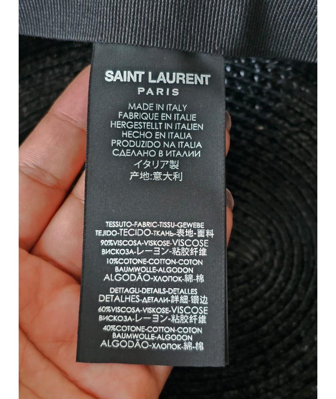 SAINT LAURENT Черная шляпа, фото 5