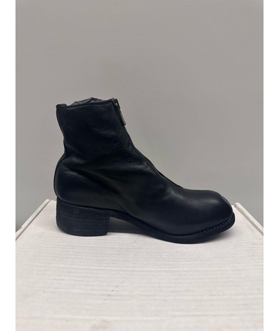 GUIDI Черные кожаные полусапоги, фото 9