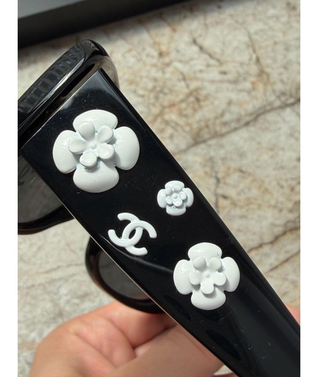 CHANEL Черные пластиковые солнцезащитные очки, фото 5