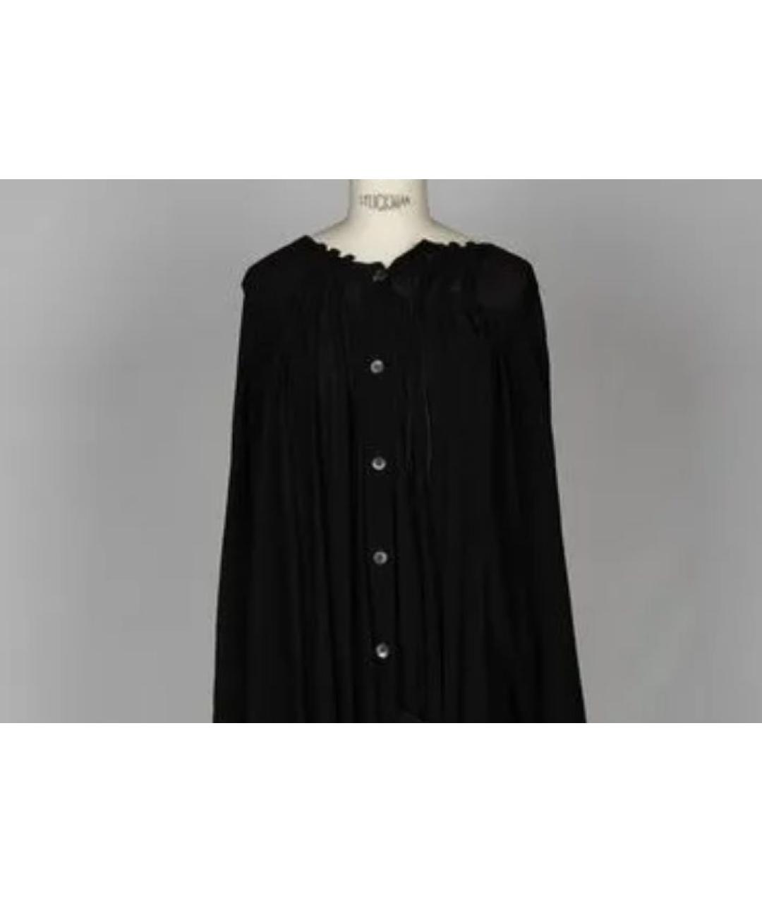 ANN DEMEULEMEESTER Черное хлопковое повседневное платье, фото 3