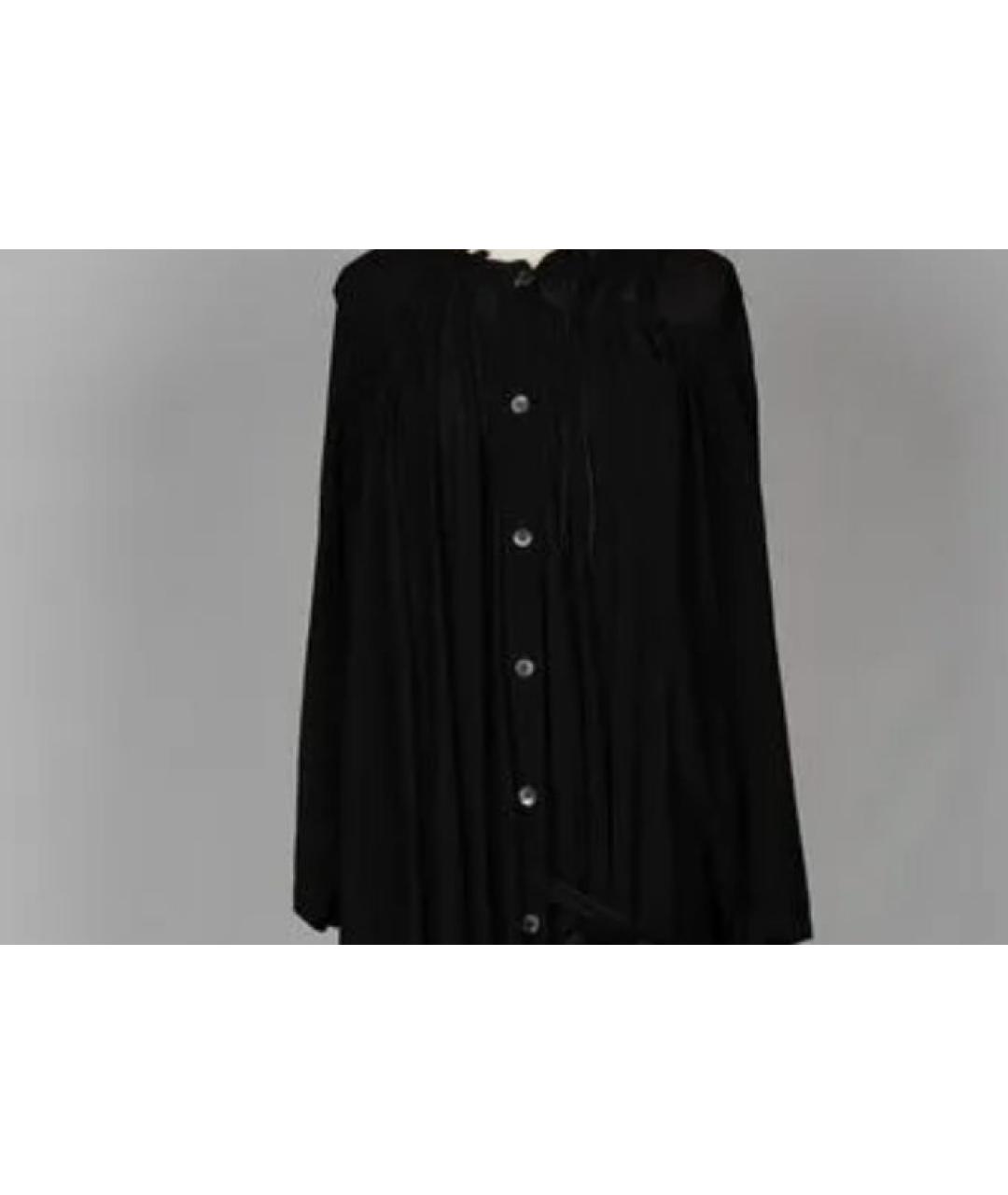 ANN DEMEULEMEESTER Черное хлопковое повседневное платье, фото 4
