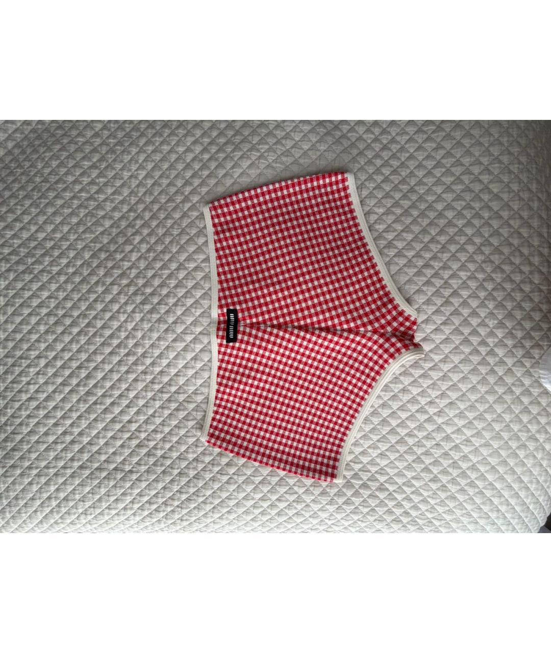 MIU MIU Красные вискозные шорты, фото 2